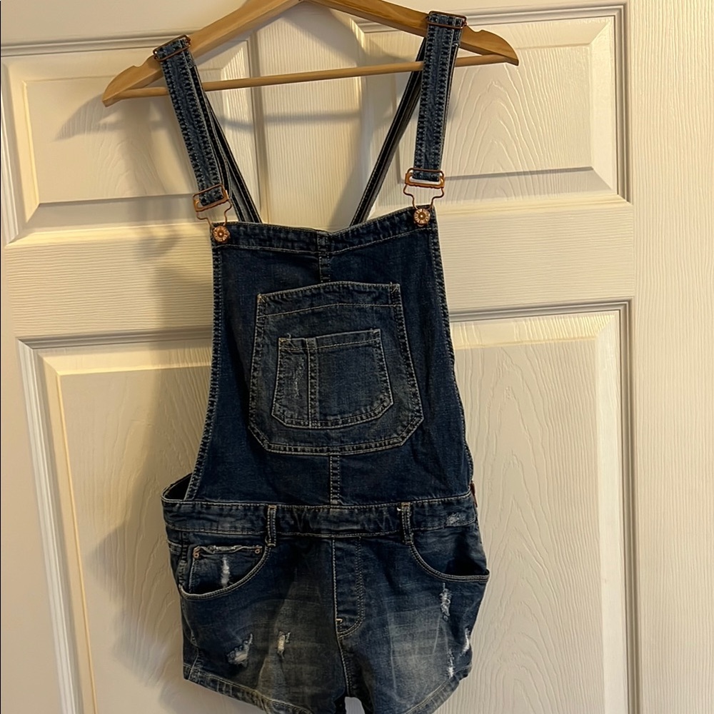 Denim Overalls with Front Pocket